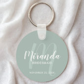 Moderne Manuscript Gepersonaliseerde Bridesmaid Sleutelhanger