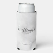Moderne Manuscript Gepersonaliseerde Koelbox Groom Seltzer Blikjeskoeler (Seltzer Voorkant)