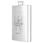 Moderne Manuscript Gepersonaliseerde Naam Groomsma Flacon (Links)