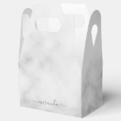 Moderne Manuscript Gepersonaliseerde Naam Witte Ma Bedankdoosjes (Geopend)