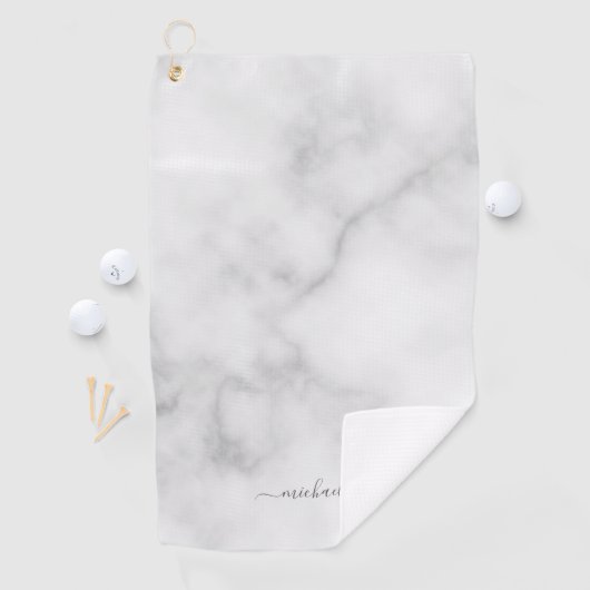 Moderne Manuscript Gepersonaliseerde Naam Witte Ma Golfhanddoek (Insitu)