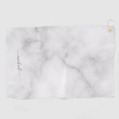 Moderne Manuscript Gepersonaliseerde Naam Witte Ma Golfhanddoek (Horizontaal)