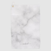 Moderne Manuscript Gepersonaliseerde Naam Witte Ma Golfhanddoek (Voorkant)