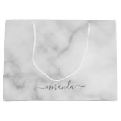 Moderne Manuscript Gepersonaliseerde Naam Witte Ma Groot Cadeauzakje (Voorkant)