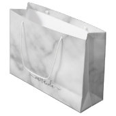 Moderne Manuscript Gepersonaliseerde Naam Witte Ma Groot Cadeauzakje (Voorkant Gekanteld)