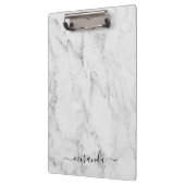 Moderne Manuscript Gepersonaliseerde Naam Witte Ma Klembord (Links)