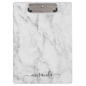 Moderne Manuscript Gepersonaliseerde Naam Witte Ma Klembord (Voorkant)