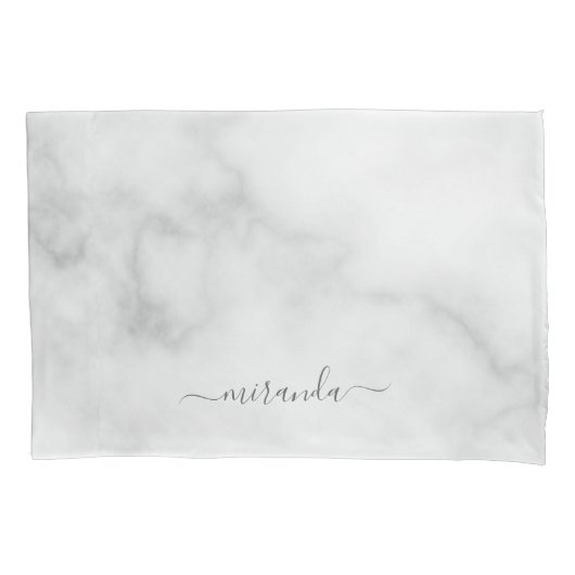 Moderne Manuscript Gepersonaliseerde Naam Witte Ma Kussensloop (Voorkant)