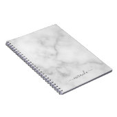 Moderne Manuscript Gepersonaliseerde Naam Witte Ma Notitieboek (Rechterzijde)