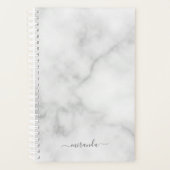 Moderne Manuscript Gepersonaliseerde Naam Witte Ma Planner (Voorkant)