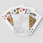 Moderne Manuscript Gepersonaliseerde Naam Witte Ma Pokerkaarten (Achterkant)