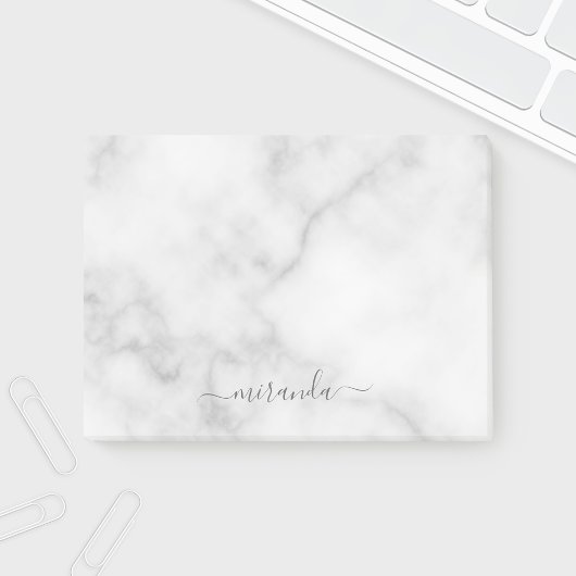 Moderne Manuscript Gepersonaliseerde Naam Witte Ma Post-it® Notes