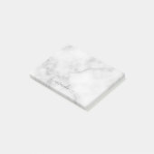 Moderne Manuscript Gepersonaliseerde Naam Witte Ma Post-it® Notes (Schuin)