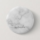 Moderne Manuscript Gepersonaliseerde Naam Witte Ma Ronde Button 5,7 Cm (Voorkant)