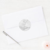 Moderne Manuscript Gepersonaliseerde Naam Witte Ma Ronde Sticker (Envelop)
