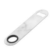 Moderne Manuscript Gepersonaliseerde Naam Witte Ma Speed Flessenopener (Achterkant Gekanteld)