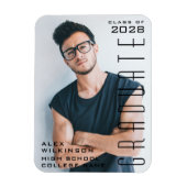 Moderne Manuscript Guy Trendy Afstuderen Foto Magneet (Verticaal)