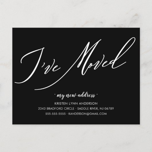 Moderne Manuscript heb ik Bewegende Aankondiging b Briefkaart (Voorkant)