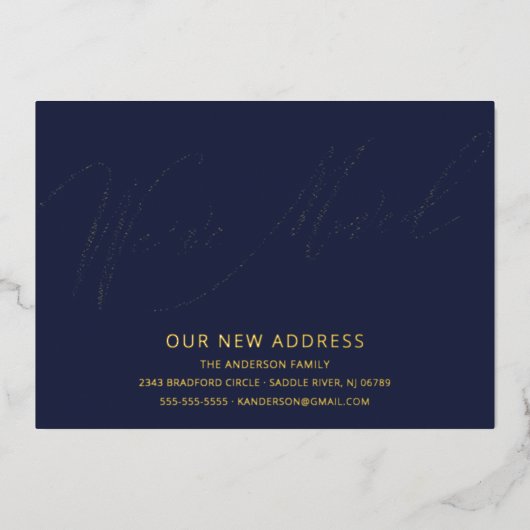 Moderne Manuscript hebben wij Bewegende Aankondigi Folie Uitnodiging (Voorkant)