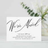 Moderne Manuscript hebben wij Bewegende Aankondigi RSVP Kaartje (Staand voorkant)