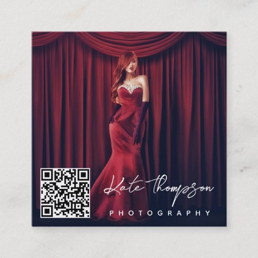 Moderne Manuscript Minimale de Code Sociale Media  Vierkante Visitekaartje (Voorkant)