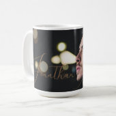 Moderne Manuscript Monogramed Volledige Foto Koffiemok (Voorkant links)