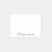 Moderne Manuscript Monogrammed Post-it® Notes (Voorkant)