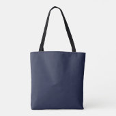Moderne Manuscript Navy Blue Personalized Bridesma Tote Bag (Achterkant)