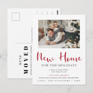 Moderne Manuscript Nieuw Huis voor de Foto van Fee Briefkaart