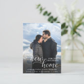 Moderne Manuscript Nieuw Huis voor de Foto van Fee Briefkaart (Staand voorkant)