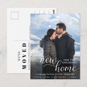 Moderne Manuscript Nieuw Huis voor de Foto van Fee Briefkaart