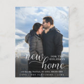 Moderne Manuscript Nieuw Huis voor de Foto van Fee Briefkaart (Voorkant)