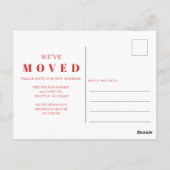 Moderne Manuscript Nieuw Huis voor de Foto van Fee Briefkaart (Achterkant)