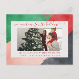 Moderne Manuscript Nieuw Huis voor de Foto van Fee Briefkaart