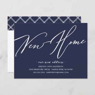 Moderne Manuscript Nieuwe Verplaatsende Aankondigi Briefkaart