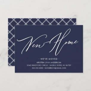 Moderne Manuscript Nieuwe Verplaatsende Aankondigi RSVP Kaartje