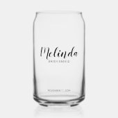 Moderne Manuscript Persoonlijke Bridesmaids Blikvorm Glas (Voorkant)