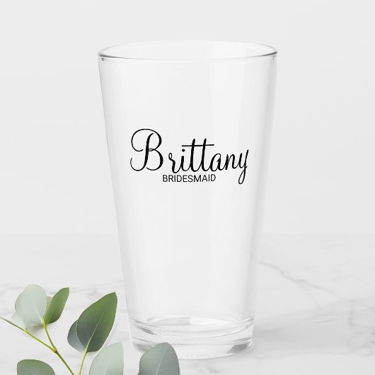 Moderne Manuscript Persoonlijke Bridesmaids Glas