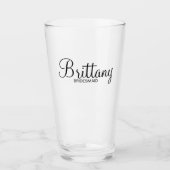 Moderne Manuscript Persoonlijke Bridesmaids Glas (Voorkant)