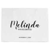 Moderne Manuscript Persoonlijke Bridesmaids Groot Cadeauzakje (Voorkant)