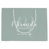 Moderne Manuscript Persoonlijke Bridesmaids Groot Cadeauzakje (Voorkant)