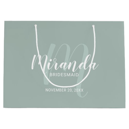 Moderne Manuscript Persoonlijke Bridesmaids Groot Cadeauzakje (Voorkant)