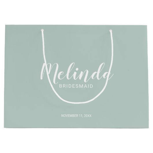 Moderne Manuscript Persoonlijke Bridesmaids Groot Cadeauzakje (Voorkant)