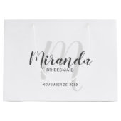 Moderne Manuscript Persoonlijke Bridesmaids Groot Cadeauzakje (Voorkant)