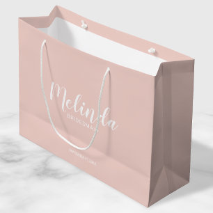 Moderne Manuscript Persoonlijke Bridesmaids Groot Cadeauzakje