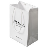 Moderne Manuscript Persoonlijke Bridesmaids Medium Cadeauzakje (Voorkant Gekanteld)