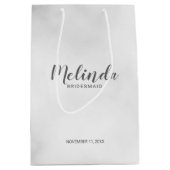 Moderne Manuscript Persoonlijke Bridesmaids Medium Cadeauzakje (Voorkant)