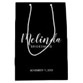 Moderne Manuscript Persoonlijke Bridesmaids Medium Cadeauzakje (Voorkant)