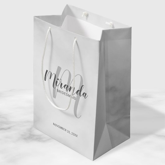 Moderne Manuscript Persoonlijke Bridesmaids Medium Cadeauzakje