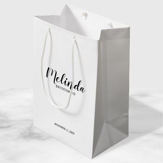 Moderne Manuscript Persoonlijke Bridesmaids Medium Cadeauzakje